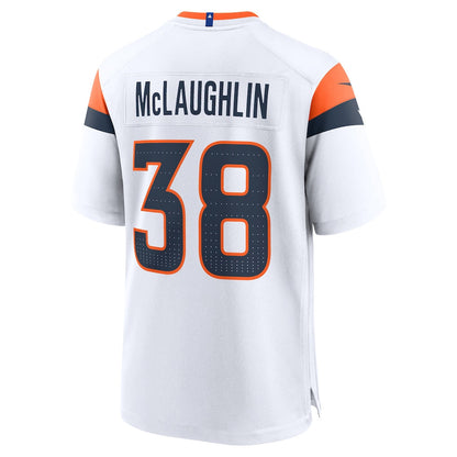 Jaleel McLaughlin 38 Denver Broncos 2026 Super Bowl LX - White Game Jersey