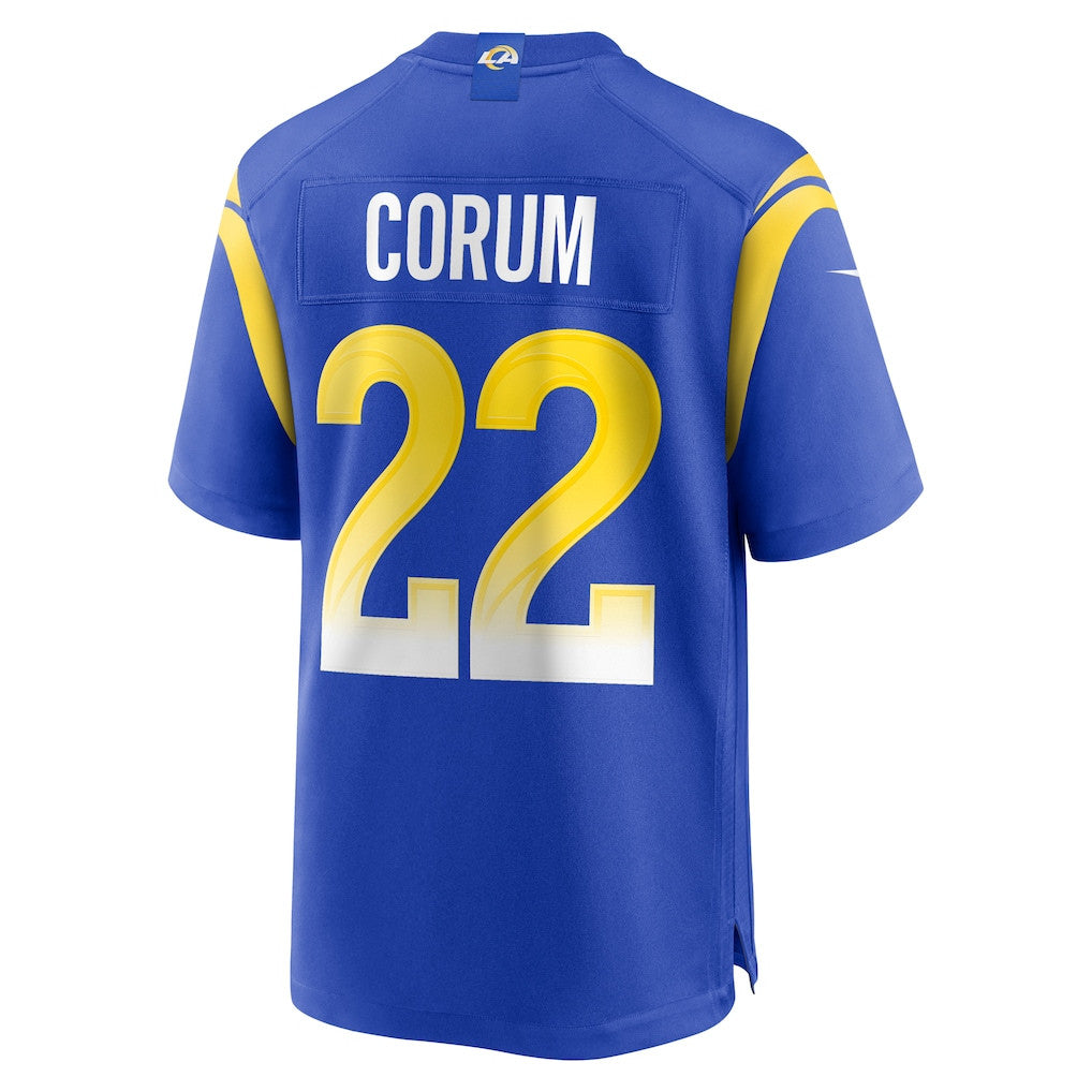 Blake Corum 22 Los Angeles Rams 2026 Super Bowl LX - Royal Game Player Jersey