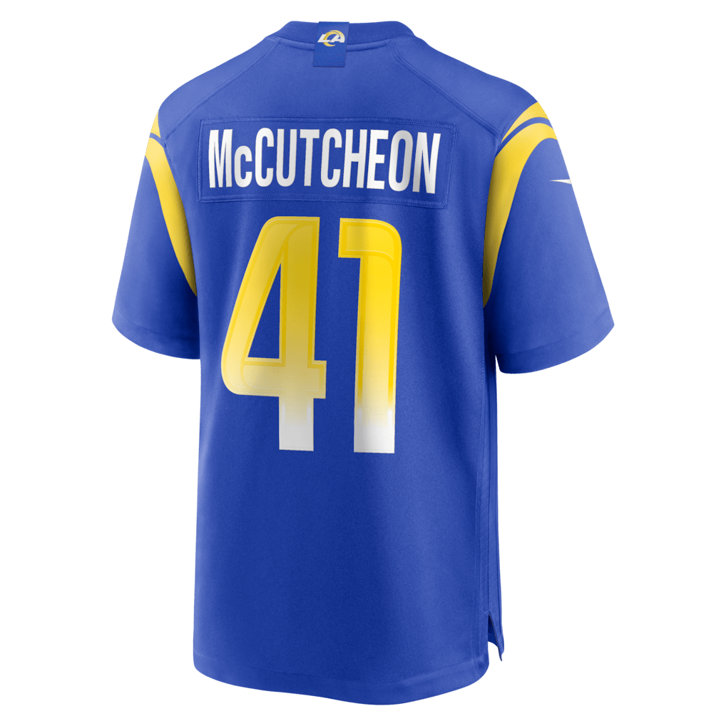 Cameron McCutcheon 41 Los Angeles Rams 2026 Super Bowl LX - Royal Game Player Jersey