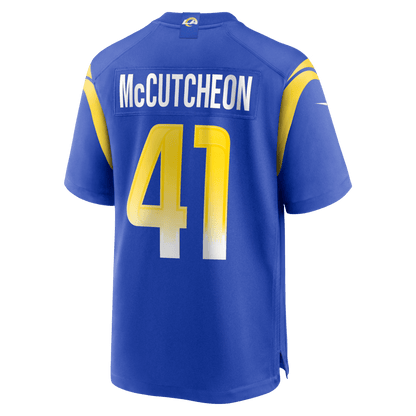 Cameron McCutcheon 41 Los Angeles Rams 2026 Super Bowl LX - Royal Game Player Jersey