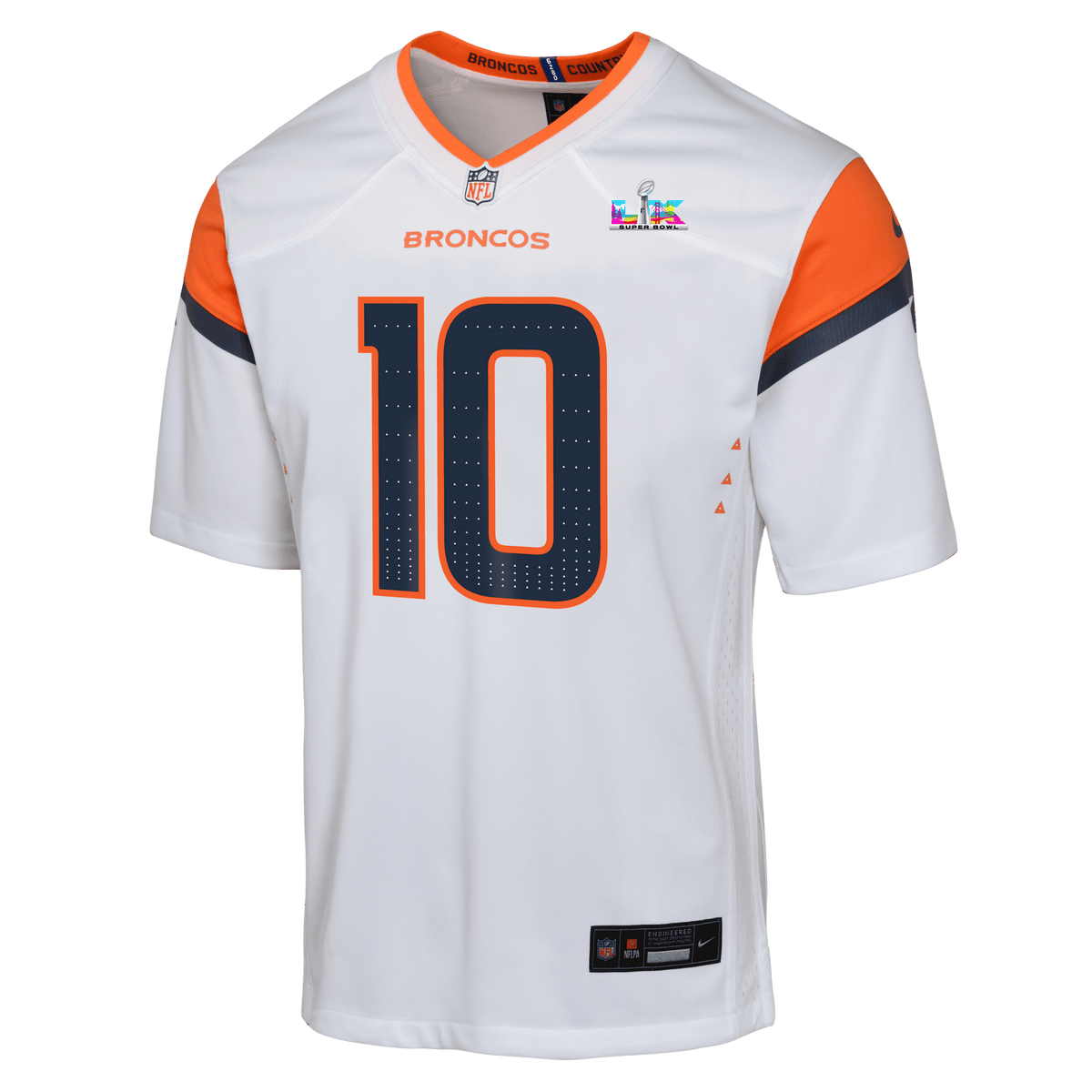 Bo Nix 10 Denver Broncos YOUTH 2026 Super Bowl LX - White Road Team Jersey