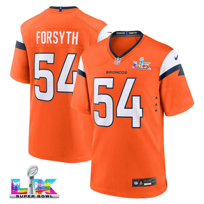 Alex Forsyth 54 Denver Broncos 2026 Super Bowl LX - Orange Team Game Jersey