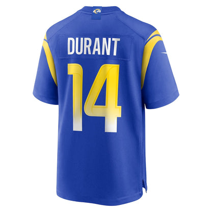 Cobie Durant 14 Los Angeles Rams 2026 Super Bowl LX - Royal Game Player Jersey