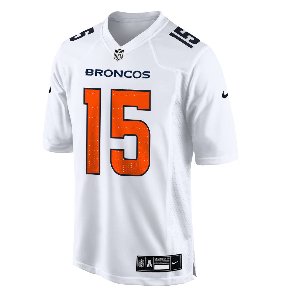 Nik Bonitto 15 Denver Broncos 2026 Super Bowl LX - White Tundra Fashion Game Jersey