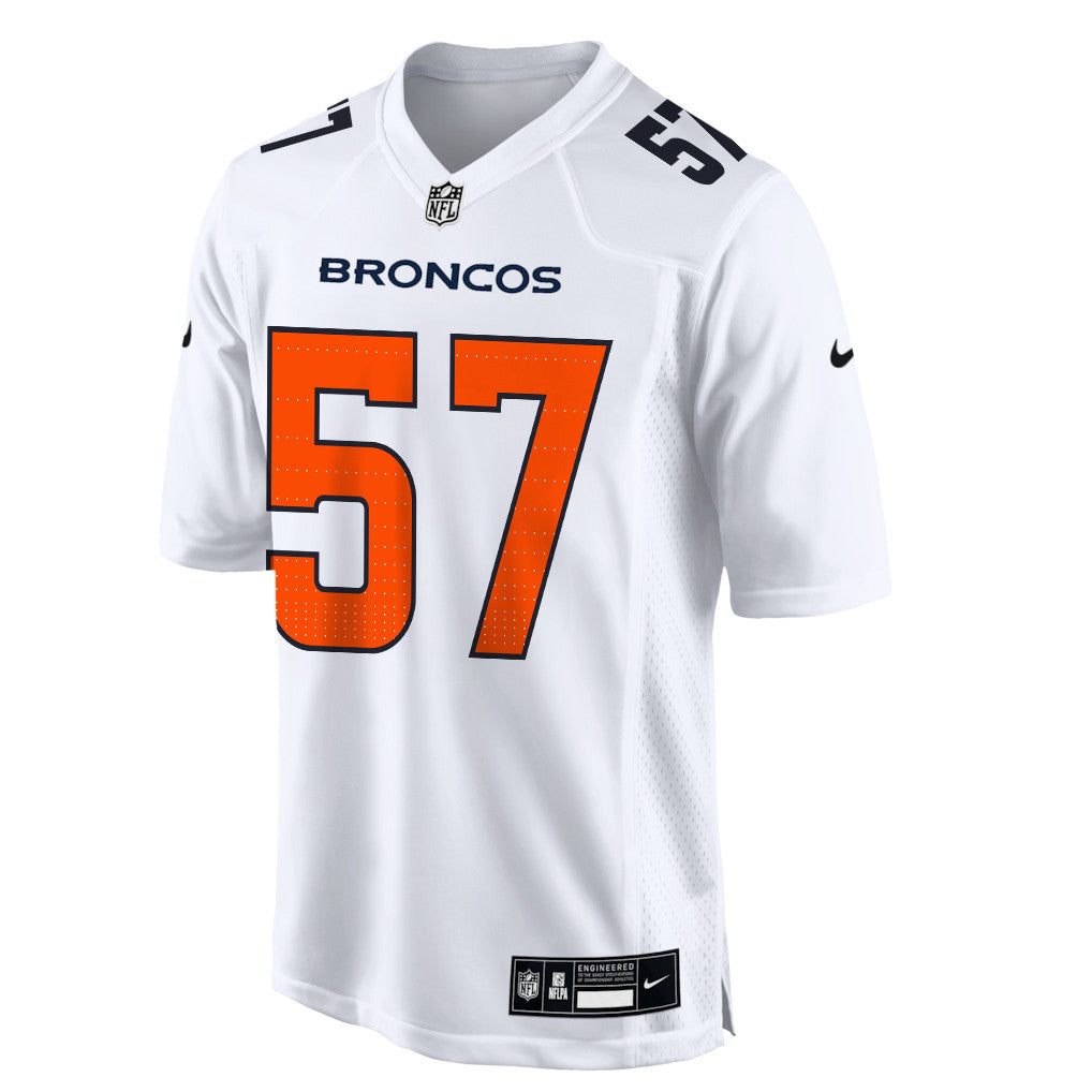 Dre Greenlaw 57 Denver Broncos 2026 Super Bowl LX - White Tundra Fashion Game Jersey