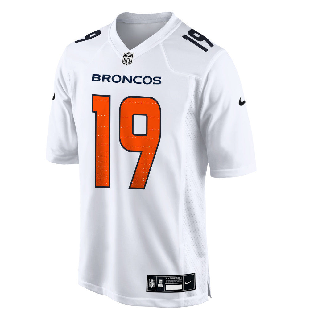 Marvin Mims Jr. 19 Denver Broncos 2026 Super Bowl LX - White Tundra Fashion Game Jersey