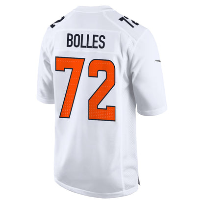 Garett Bolles 72 Denver Broncos 2026 Super Bowl LX - White Tundra Fashion Game Jersey
