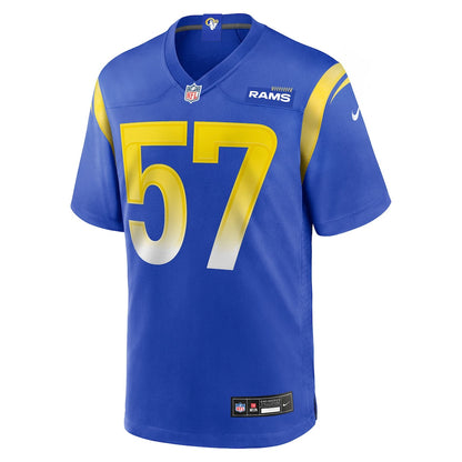 Ty Hamilton 57 Los Angeles Rams 2026 Super Bowl LX - Royal Game Player Jersey