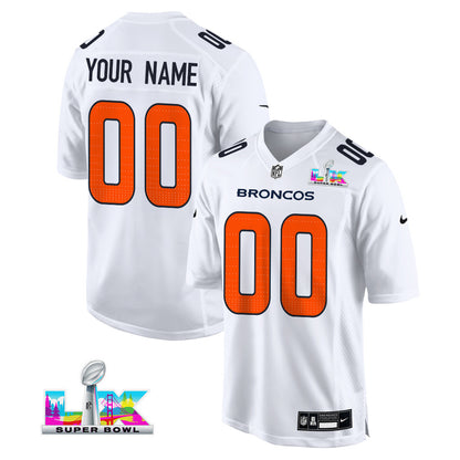 Denver Broncos 2026 Super Bowl LX - Custom White Tundra Fashion Game Jersey