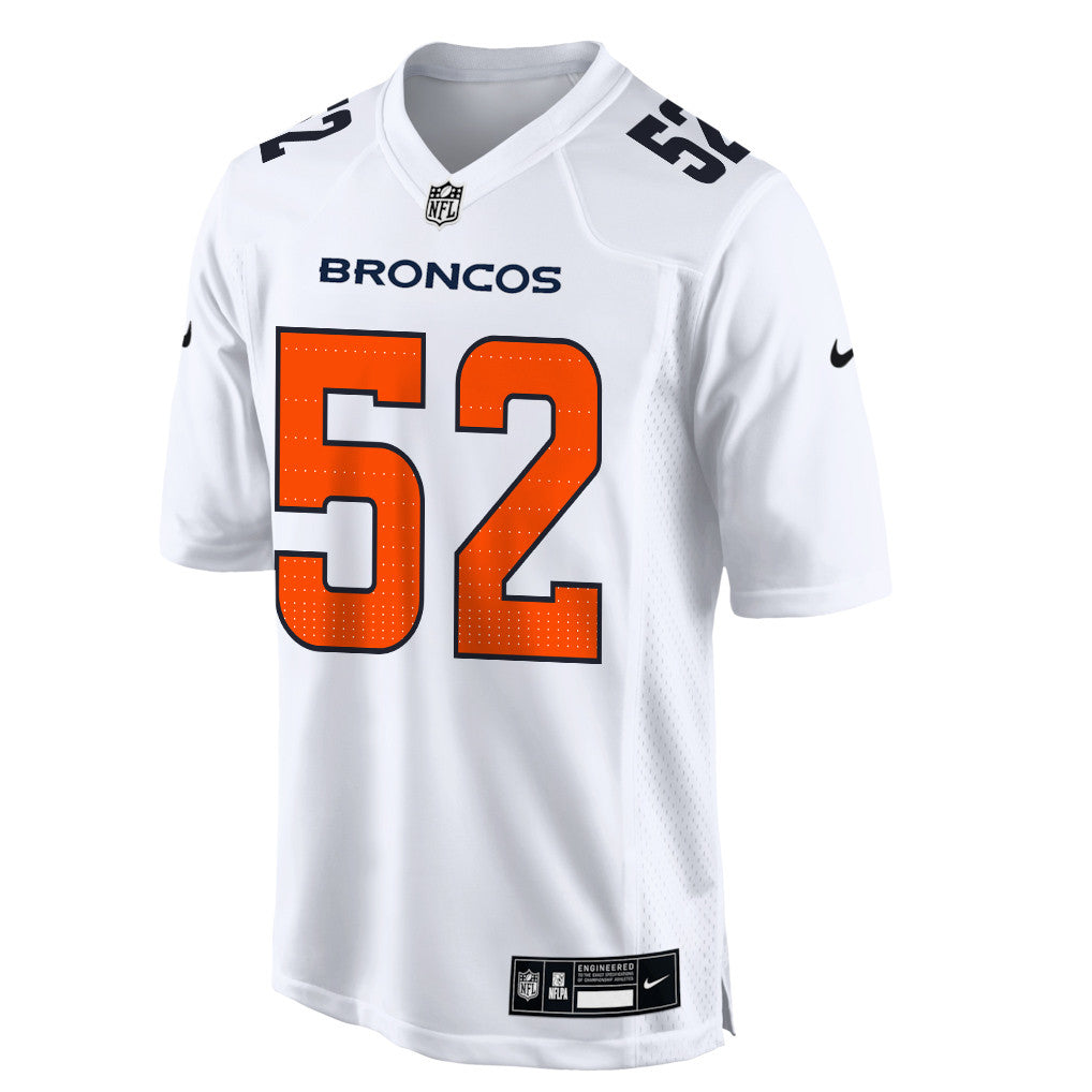 Jonah Elliss 52 Denver Broncos 2026 Super Bowl LX - White Tundra Fashion Game Jersey