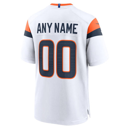 Denver Broncos 2026 Super Bowl LX - Custom White Mile High Collection Custom Game Jersey