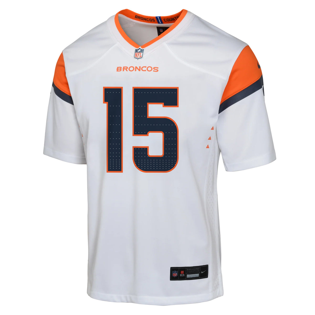 Nik Bonitto 15 Denver Broncos YOUTH 2026 Super Bowl LX - White Road Team Jersey