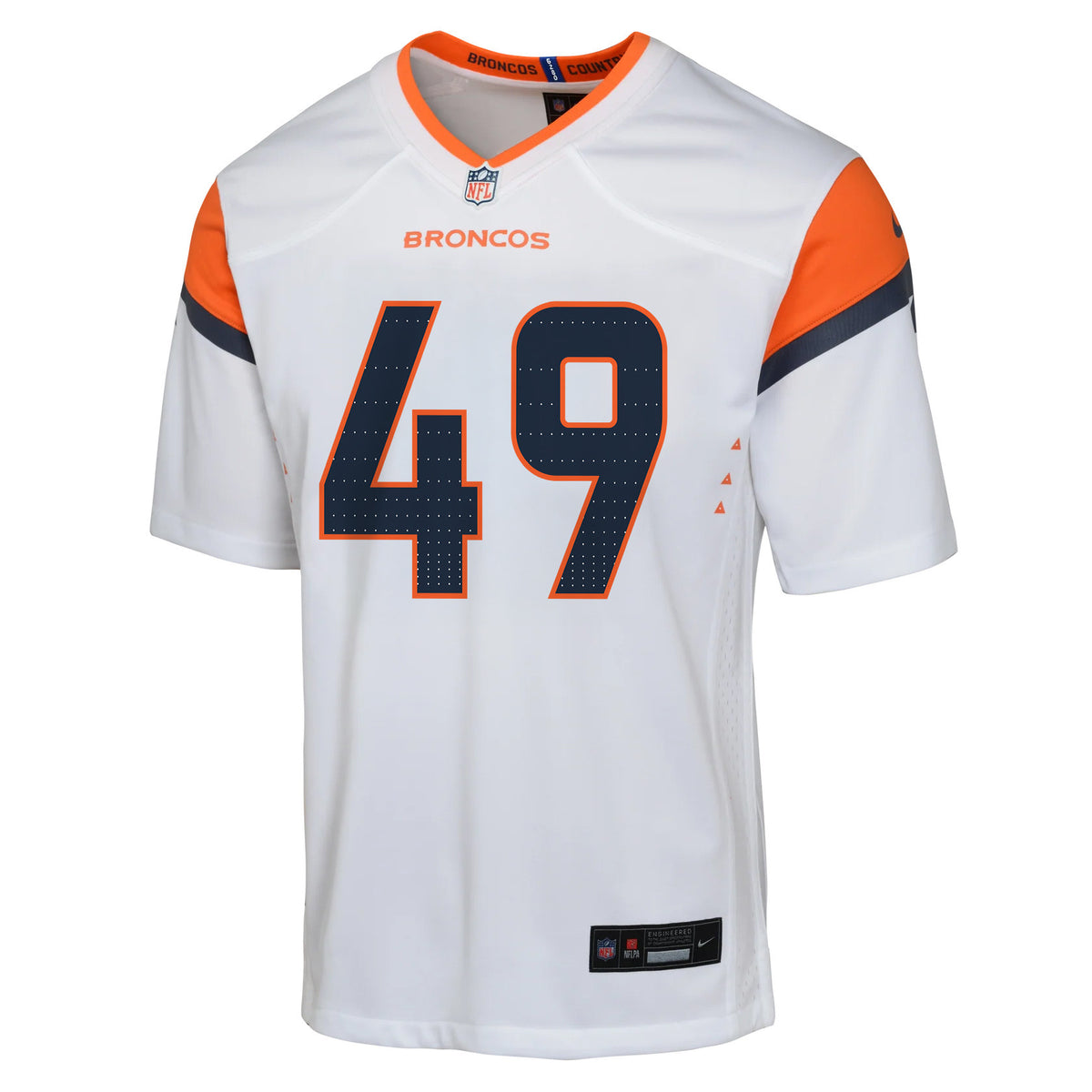 Alex Singleton 49 Denver Broncos YOUTH 2026 Super Bowl LX - White Road Team Jersey