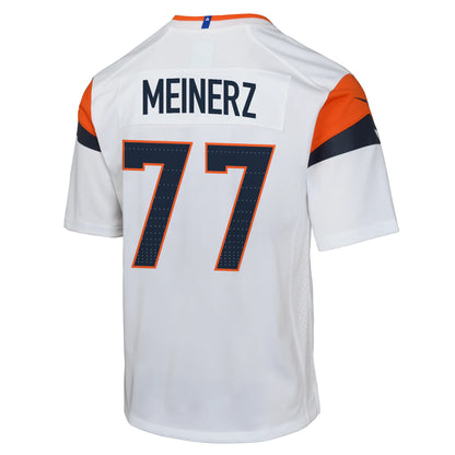 Quinn Meinerz 77 Denver Broncos YOUTH 2026 Super Bowl LX - White Road Team Jersey