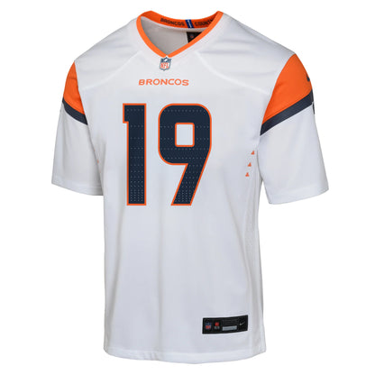 Marvin Mims Jr. 19 Denver Broncos YOUTH 2026 Super Bowl LX - White Road Team Jersey