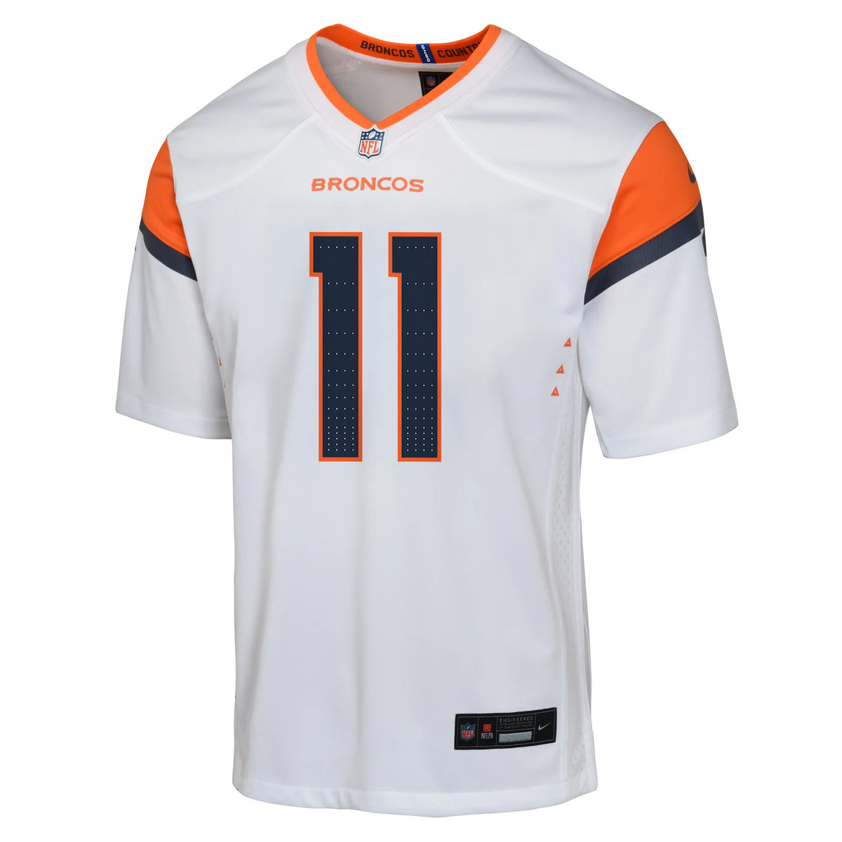 Troy Franklin 11 Denver Broncos YOUTH 2026 Super Bowl LX - White Road Team Jersey