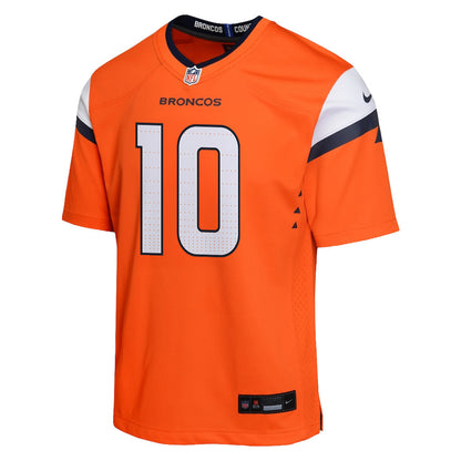 Bo Nix 10 Denver Broncos YOUTH - 2026 Super Bowl LX Orange Game Team Jersey