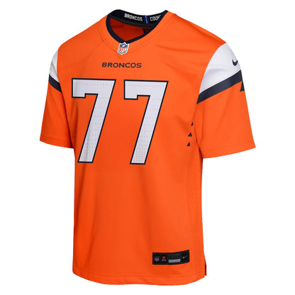 Quinn Meinerz 77 Denver Broncos YOUTH - 2026 Super Bowl LX Orange Game Team Jersey