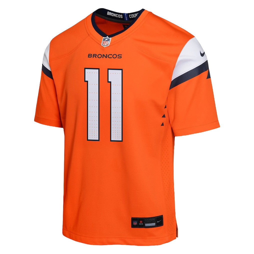 Troy Franklin 11 Denver Broncos YOUTH - 2026 Super Bowl LX Orange Game Team Jersey