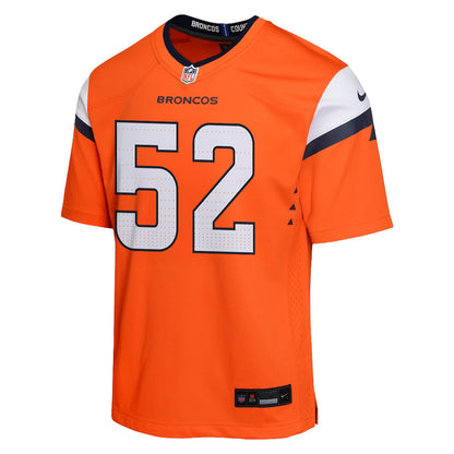 Jonah Elliss 52 Denver Broncos YOUTH - 2026 Super Bowl LX Orange Game Team Jersey