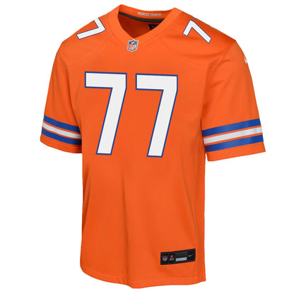 Quinn Meinerz 77 Denver Broncos YOUTH 2026 Super Bowl LX - Orange Game Jersey