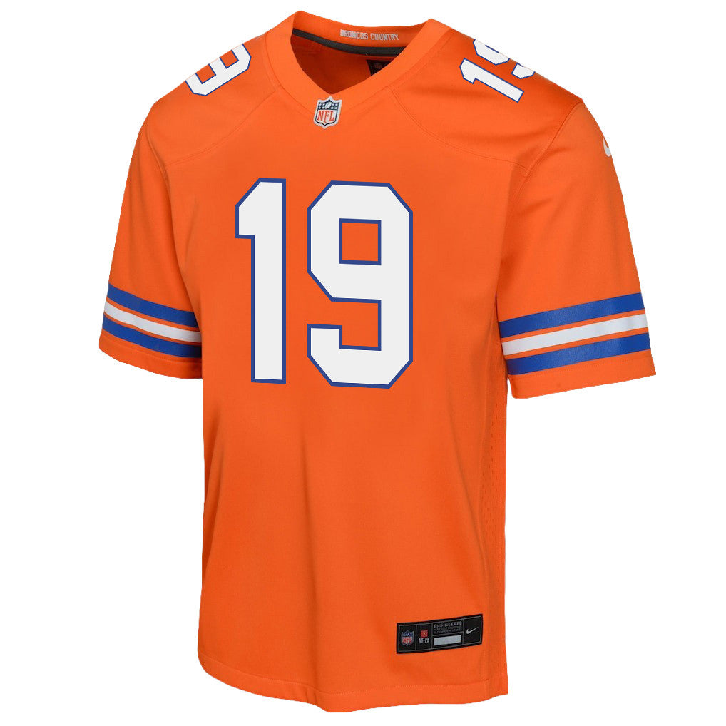 Marvin Mims Jr. 19 Denver Broncos YOUTH 2026 Super Bowl LX - Orange Game Jersey