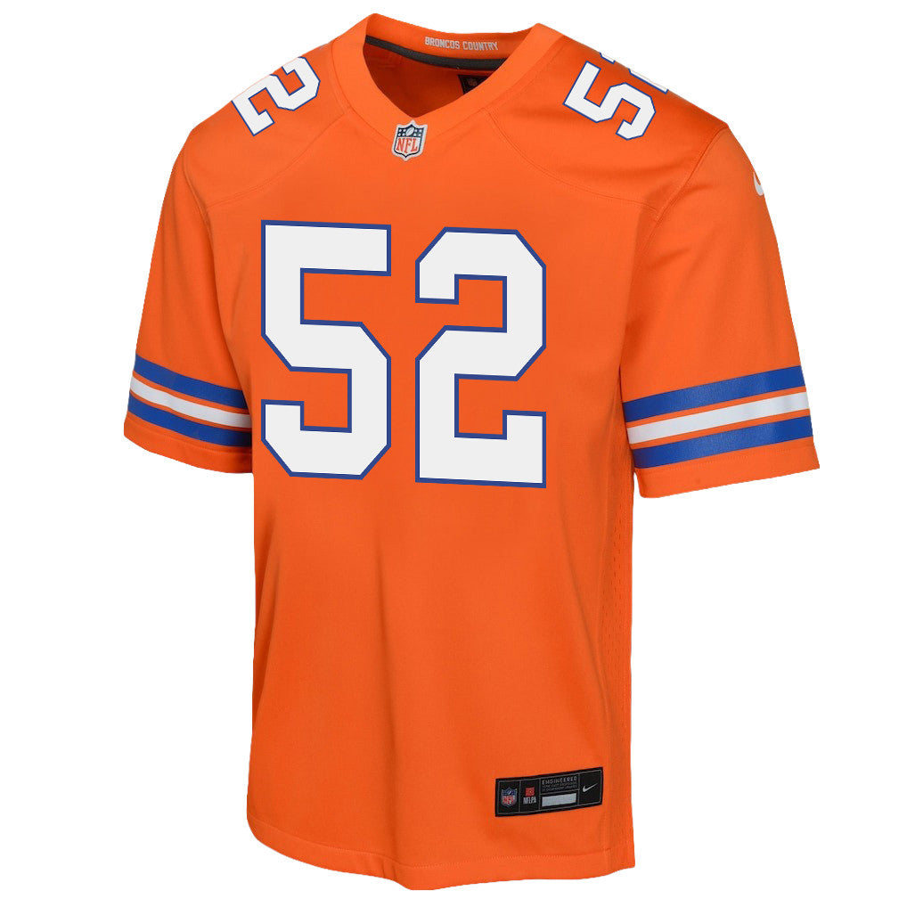Nik Bonitto 15 Denver Broncos YOUTH 2026 Super Bowl LX - Orange Game Jersey
