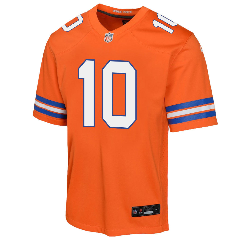 Bo Nix 10 Denver Broncos YOUTH 2026 Super Bowl LX - Orange Game Jersey