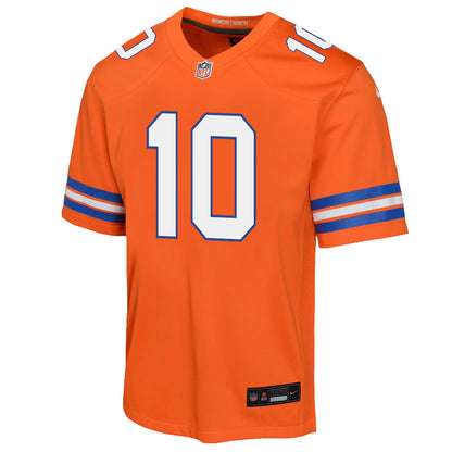 Bo Nix 10 Denver Broncos YOUTH 2026 Super Bowl LX - Orange Game Jersey