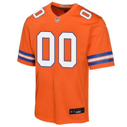 Denver Broncos YOUTH 2026 Super Bowl LX - Custom Orange Game Jersey