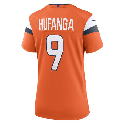 Talanoa Hufanga 9 Women's Denver Broncos 2026 Super Bowl LX - Orange Game Jersey