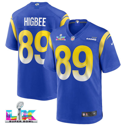 Tyler Higbee 89 Los Angeles Rams 2026 Super Bowl LX - Royal Game Player Jersey