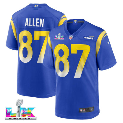 Tyler Davis 90 Los Angeles Rams 2026 Super Bowl LX - Royal Game Player Jersey
