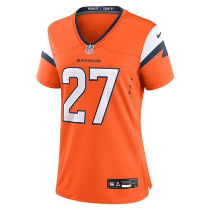J.K. Dobbins 27 Women's Denver Broncos 2026 Super Bowl LX - Orange Game Jersey