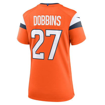 J.K. Dobbins 27 Women's Denver Broncos 2026 Super Bowl LX - Orange Game Jersey