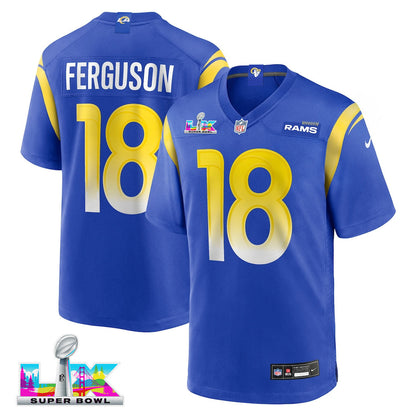Terrance Ferguson 18 Los Angeles Rams 2026 Super Bowl LX - Royal Game Player Jersey