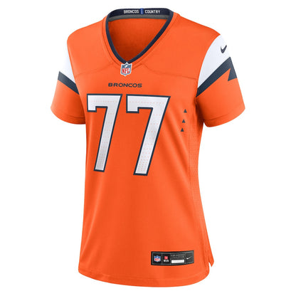 Quinn Meinerz 77 Women's Denver Broncos 2026 Super Bowl LX - Orange Game Jersey