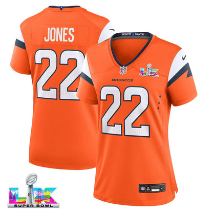 Brandon Jones 22 Women's Denver Broncos 2026 Super Bowl LX - Orange Game Jersey