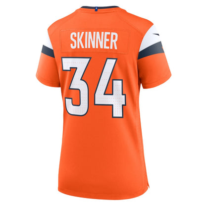 JL Skinner 34 Women's Denver Broncos 2026 Super Bowl LX - Orange Game Jersey