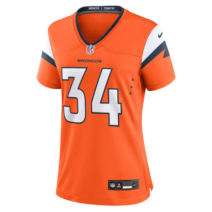 JL Skinner 34 Women's Denver Broncos 2026 Super Bowl LX - Orange Game Jersey