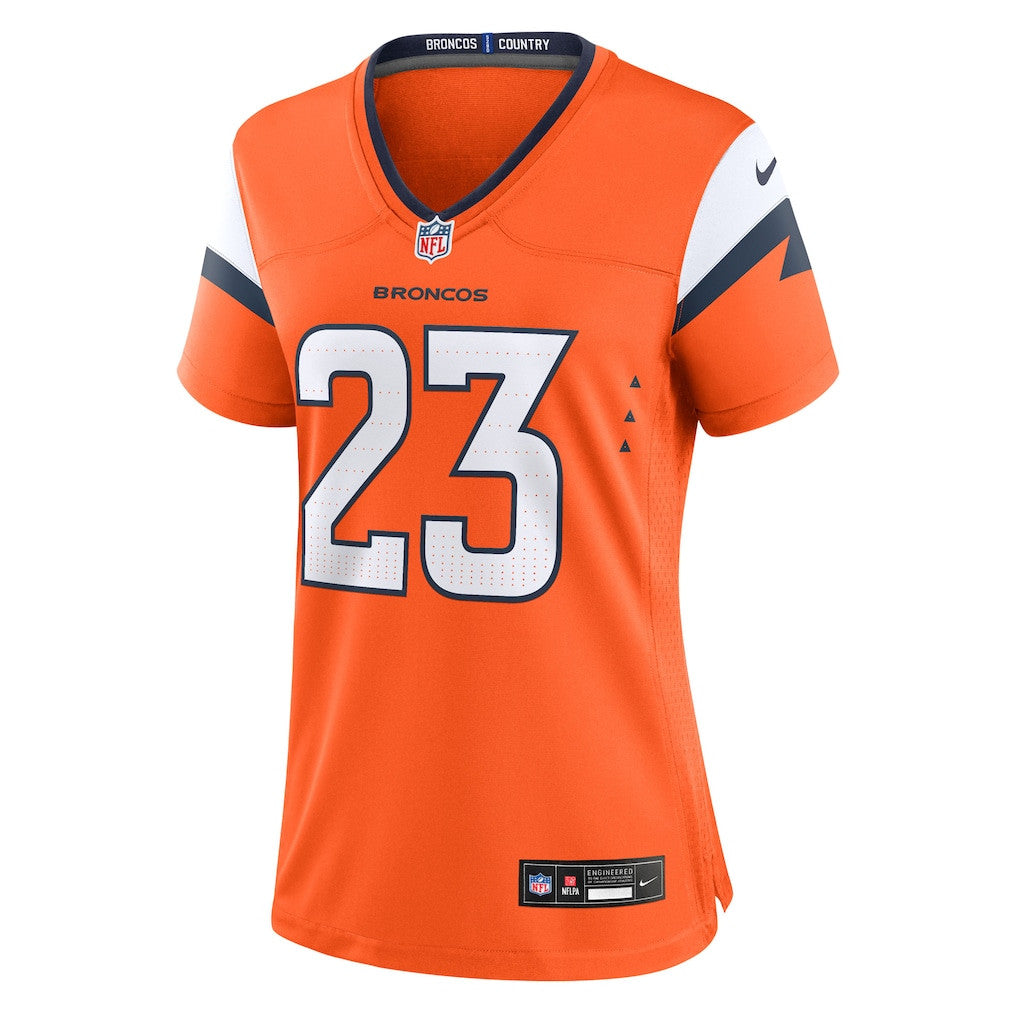 Jahdae Barron 23 Women's Denver Broncos 2026 Super Bowl LX - Orange Game Jersey
