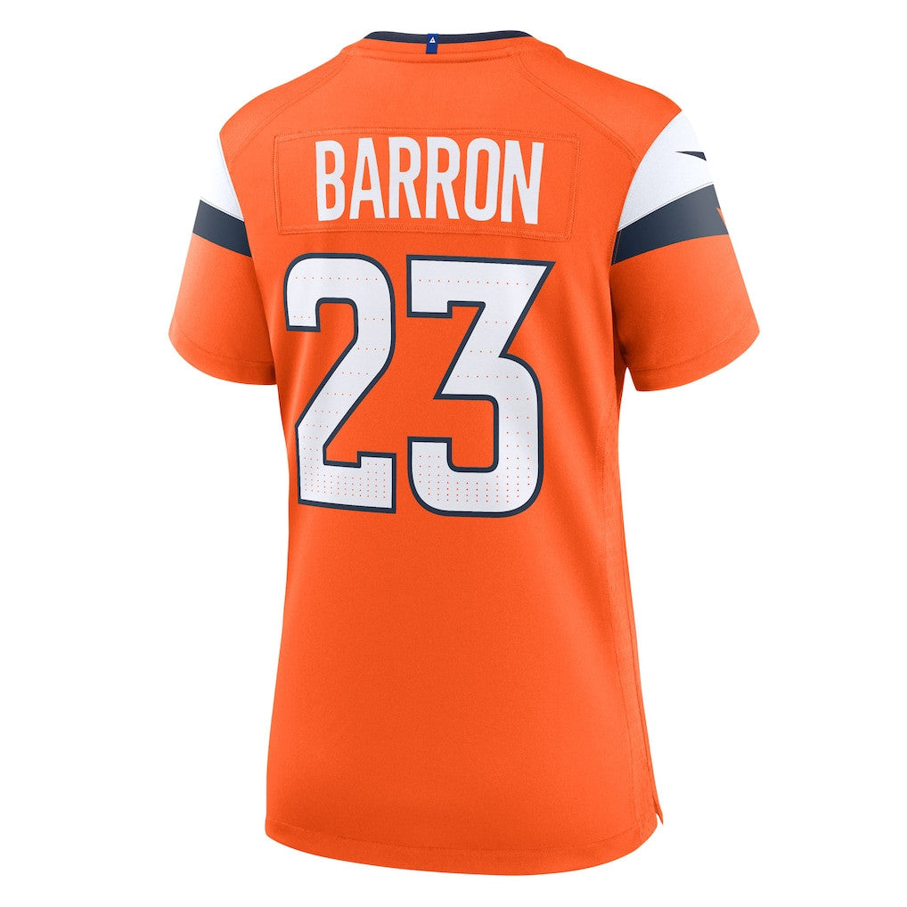Jahdae Barron 23 Women's Denver Broncos 2026 Super Bowl LX - Orange Game Jersey