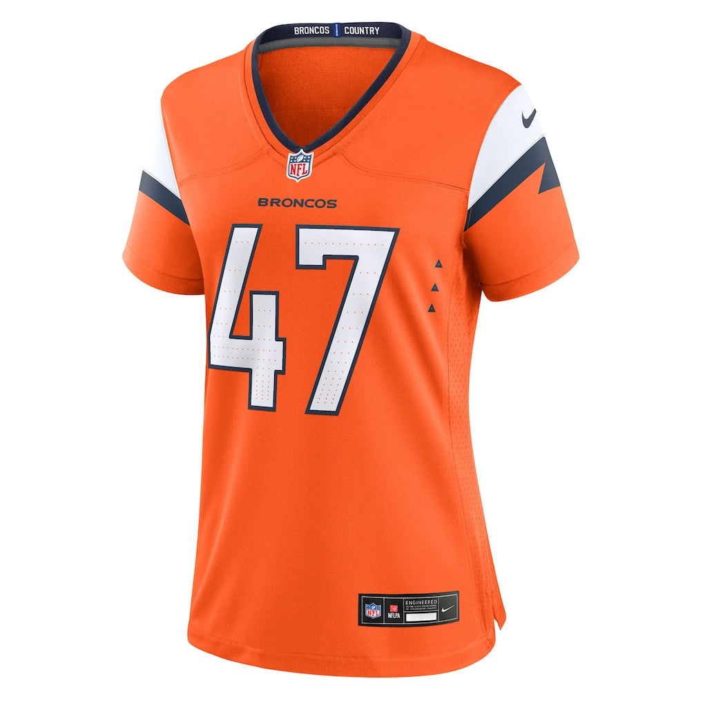 Karene Reid 47 Women's Denver Broncos 2026 Super Bowl LX - Orange Game Jersey