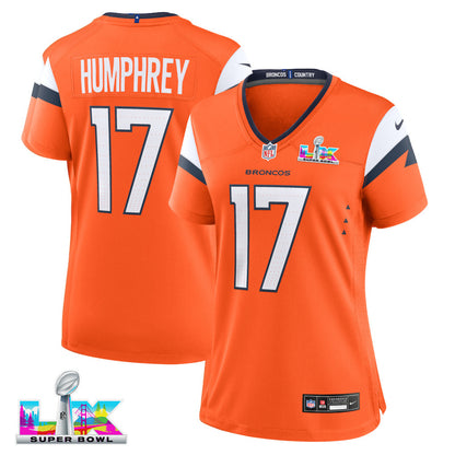 Lil'Jordan 17 Women's Denver Broncos 2026 Super Bowl LX - Orange Game Jersey
