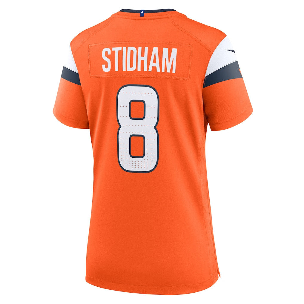 Jarrett Stidham 8 Women's Denver Broncos 2026 Super Bowl LX - Orange Game Jersey