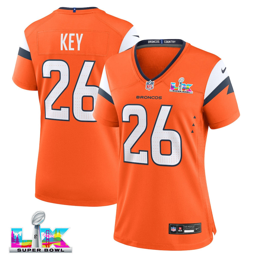 Devon Key 26 Women's Denver Broncos 2026 Super Bowl LX - Orange Game Jersey
