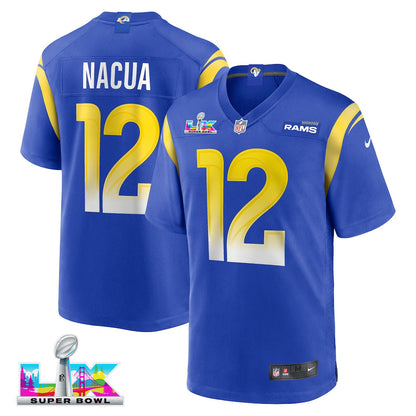Puka Nacua 12 Los Angeles Rams 2026 Super Bowl LX - Royal Game Player Jersey