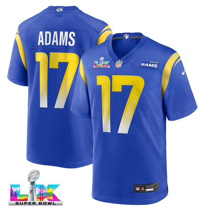 Davante Adams 17 Los Angeles Rams 2026 Super Bowl LX - Royal Game Player Jersey