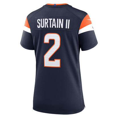 Patrick Surtain II 2 Women's Denver Broncos 2026 Super Bowl LX - Navy Mile High Jersey