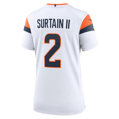 Patrick Surtain II 2 Women's Denver Broncos 2026 Super Bowl LX - White Mile High Jersey